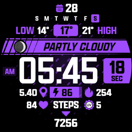 ATHLETIC Digital Watch Face screenshot