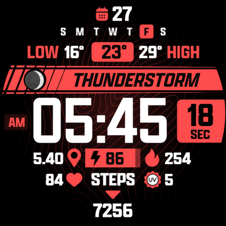 ATHLETIC Digital Watch Face screenshot