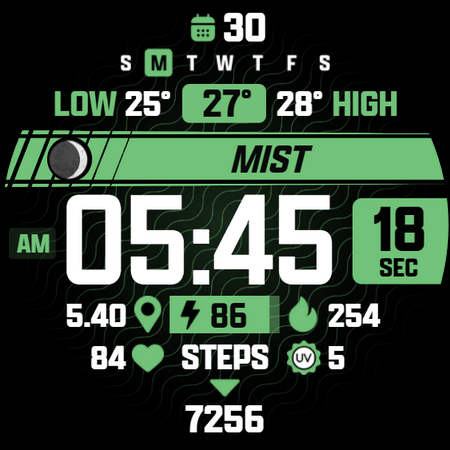 ATHLETIC Digital Watch Face screenshot