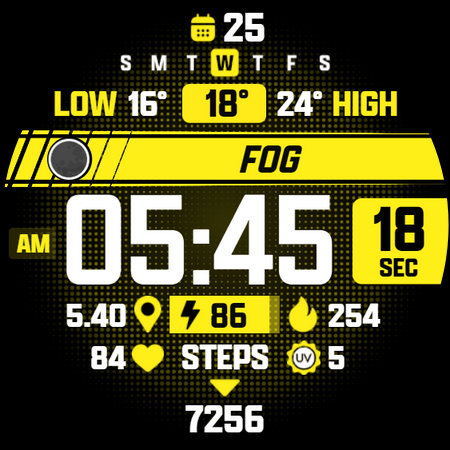ATHLETIC Digital Watch Face screenshot