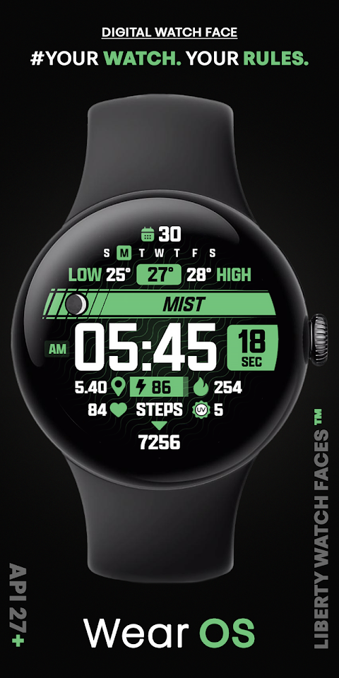 ATHLETIC Digital Watch Face screenshot