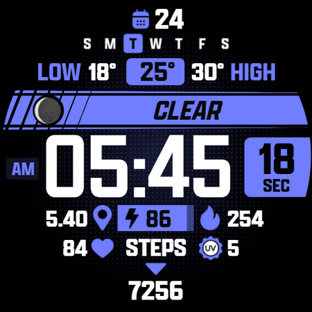 ATHLETIC Digital Watch Face screenshot
