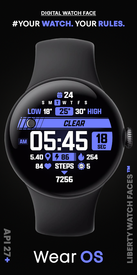 ATHLETIC Digital Watch Face screenshot