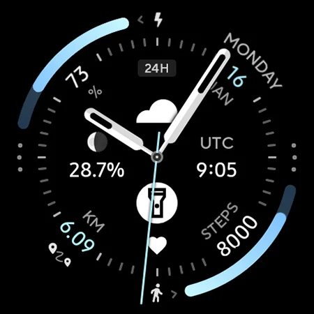 Polar Analog: Watch face screenshot