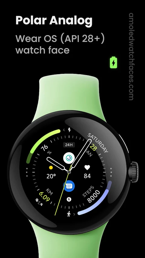 Polar Analog: Watch face screenshot