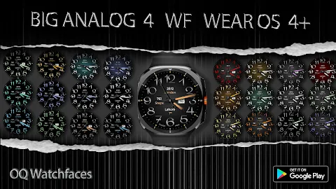 Big Analog 4 WF Wear OS 5+ screenshot