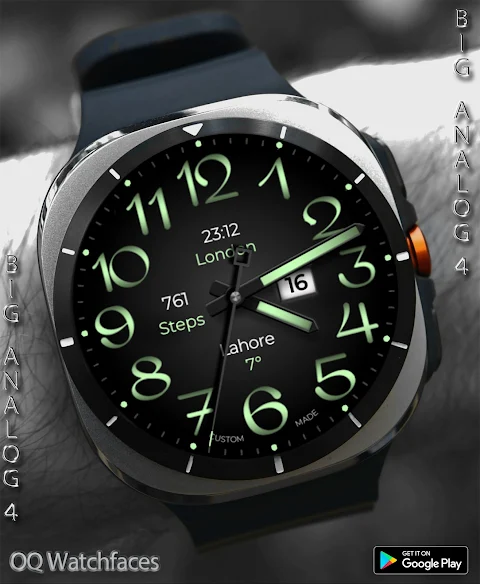 Big Analog 4 WF Wear OS 5+ screenshot