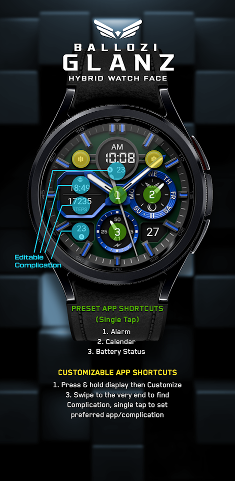 Ballozi GLANZ Watch Face screenshot