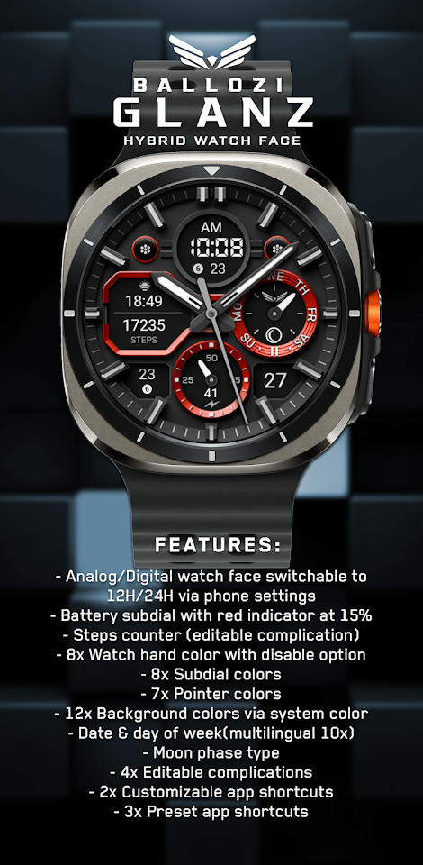 Ballozi GLANZ Watch Face screenshot