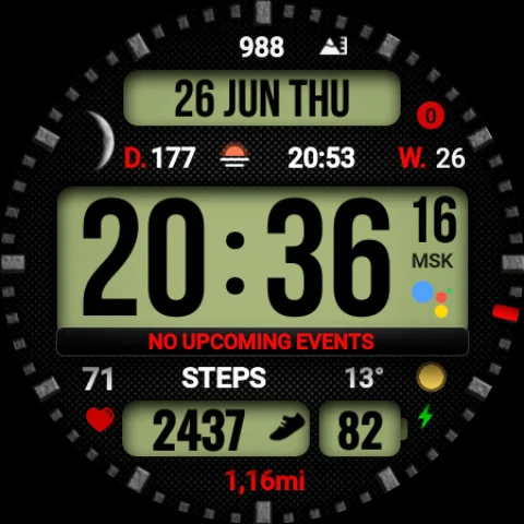 Dgt BigMod Informer Watch face screenshot