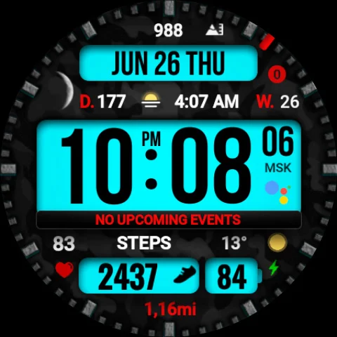 Dgt BigMod Informer Watch face screenshot