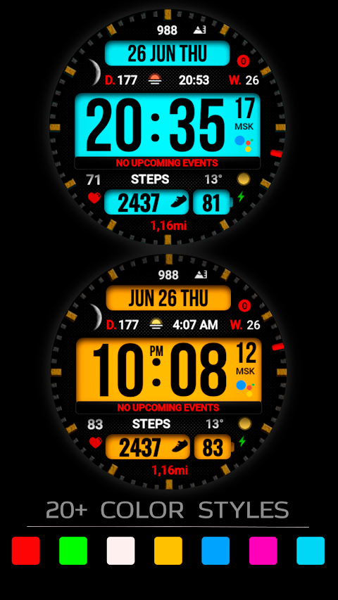 Dgt BigMod Informer Watch face screenshot