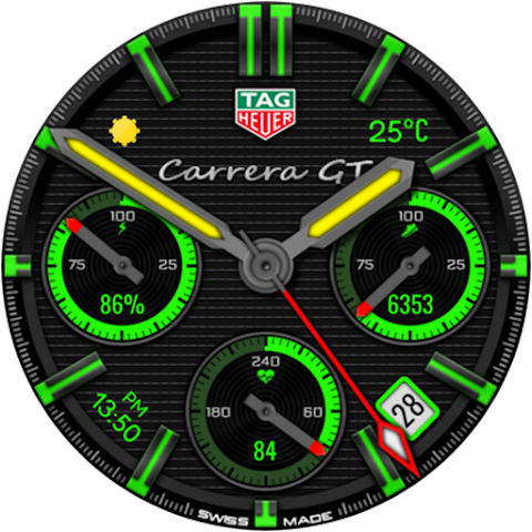 Tag Carrera GT watch face screenshot