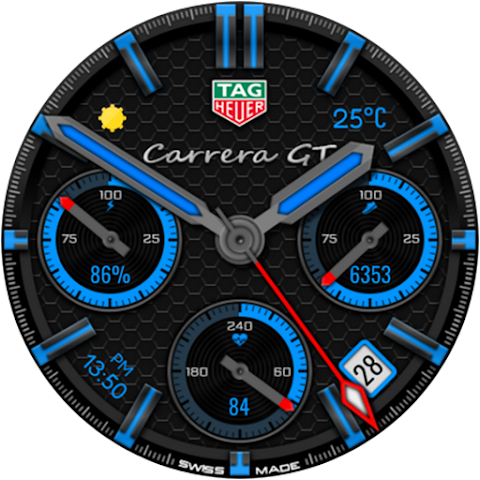 Tag Carrera GT watch face screenshot