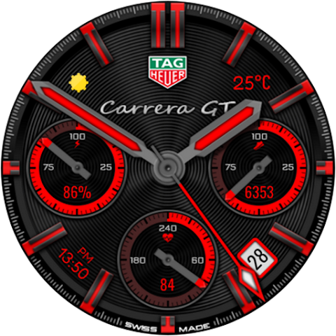 Tag Carrera GT watch face screenshot