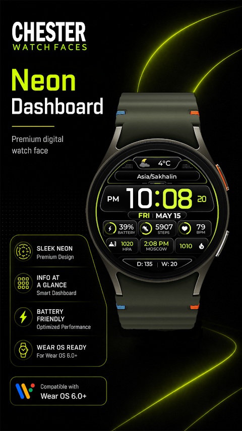 Chester Neon Dashboard screenshot