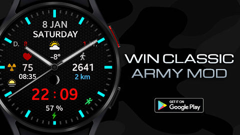 WIN Classic Army MOD WatchFace screenshot