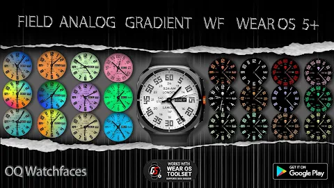 Field Analog Bright Wear OS 5+ screenshot