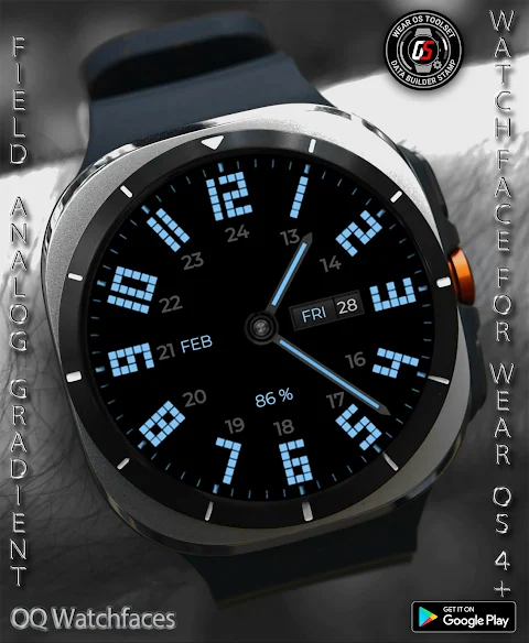 Field Analog Bright Wear OS 5+ screenshot