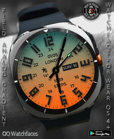 Field Analog Bright Wear OS 5+ screenshot