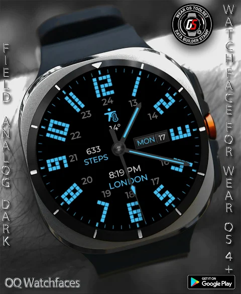 Field Analog Dark Wear OS 5+ screenshot