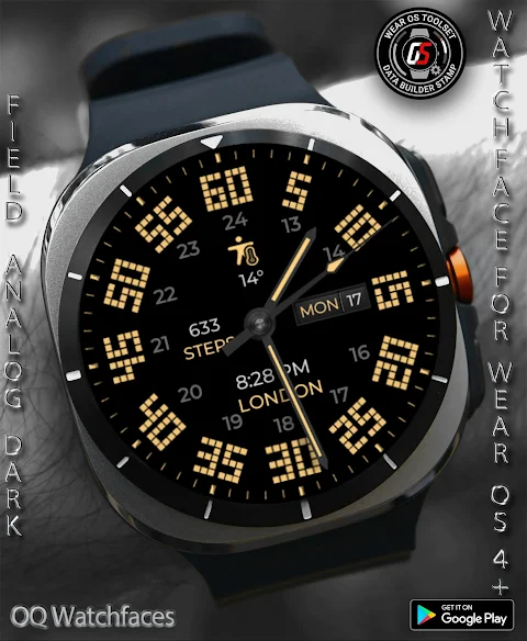 Field Analog Dark Wear OS 5+ screenshot