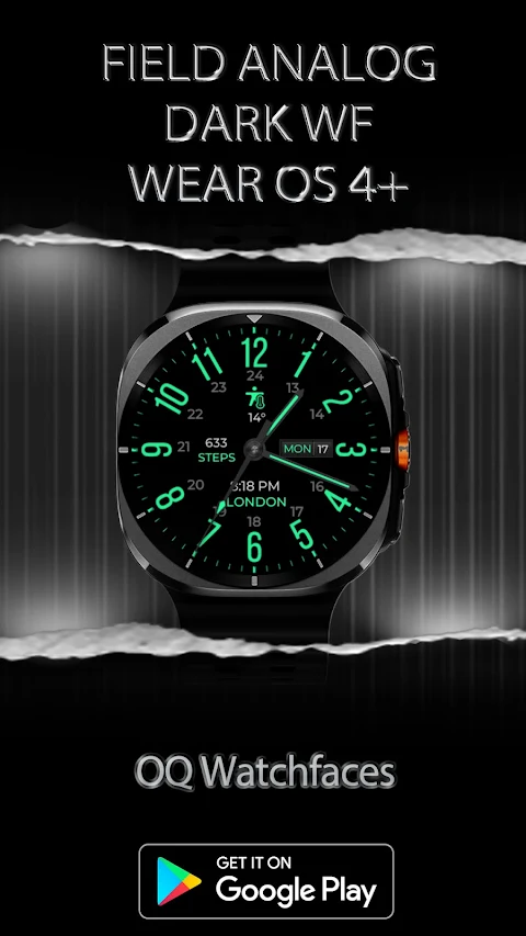 Field Analog Dark Wear OS 5+ screenshot