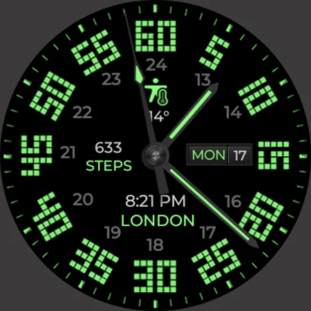 Field Analog Dark Wear OS 5+ screenshot