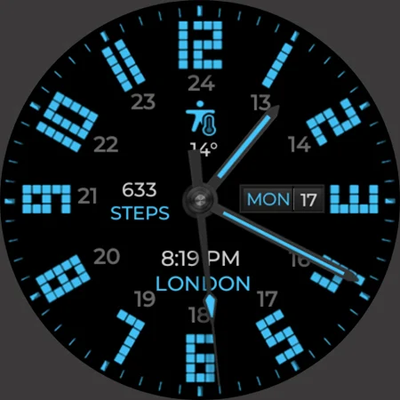 Field Analog Dark Wear OS 5+ screenshot