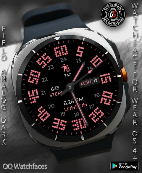 Field Analog Dark Wear OS 5+ screenshot