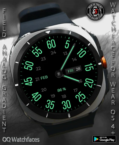 Field Analog Bright Wear OS 5+ screenshot