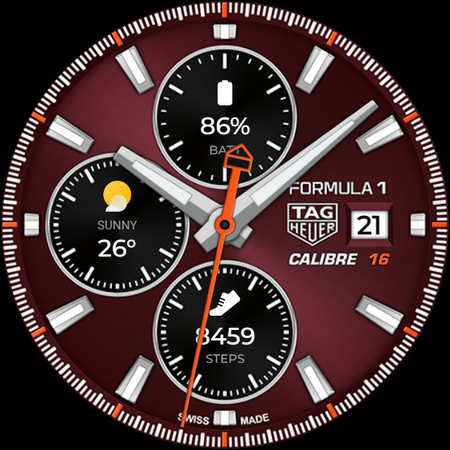 TAG HEUER CALIBRE Watch Face screenshot
