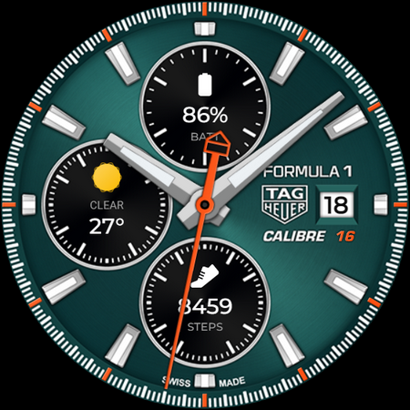 TAG HEUER CALIBRE Watch Face screenshot