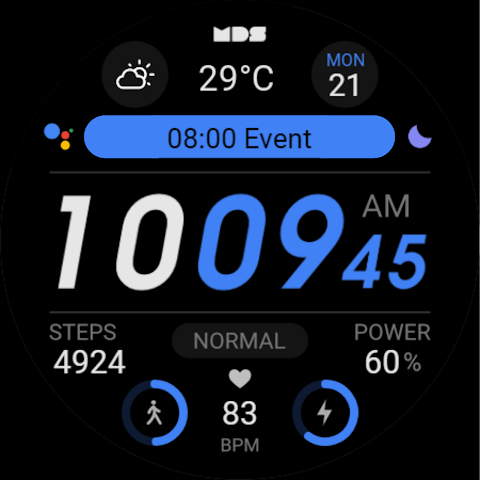 MDS380 Digital Watch Face screenshot