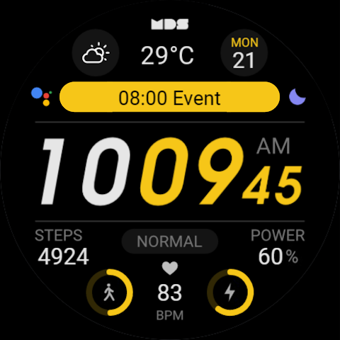 MDS380 Digital Watch Face screenshot