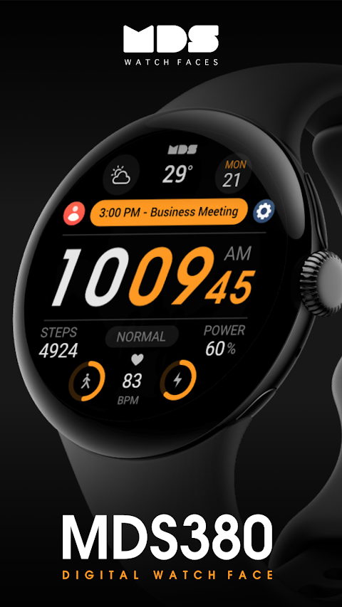 MDS380 Digital Watch Face screenshot