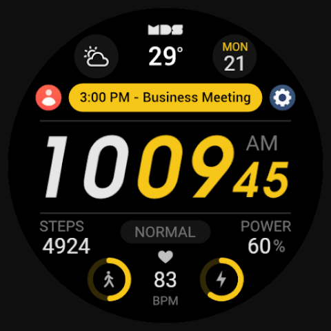 MDS380 Digital Watch Face screenshot