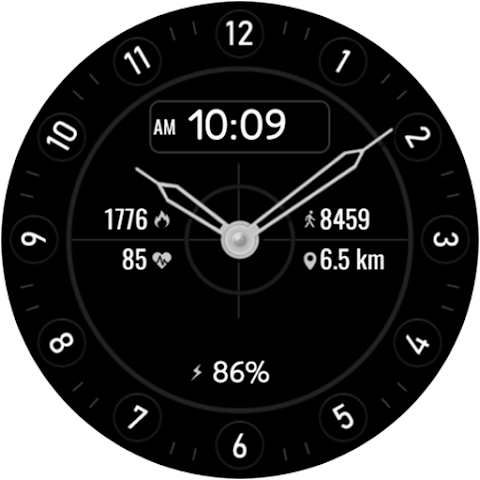 Minimal Hybrid Watch Face screenshot