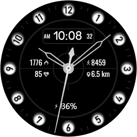 Minimal Hybrid Watch Face screenshot