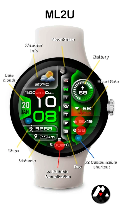 ML2U 266 Watch Face screenshot