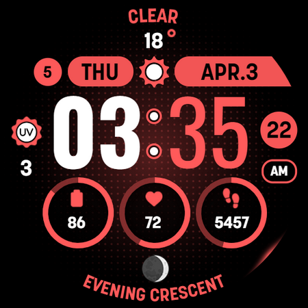 MOON KNIGHT Digital Watch Face screenshot