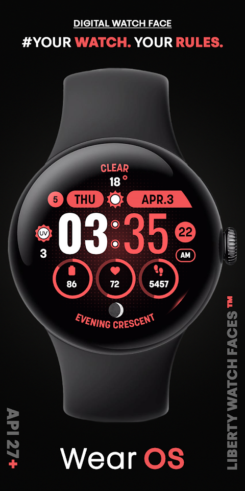 MOON KNIGHT Digital Watch Face screenshot