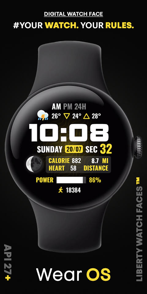 ODYSSEY Digital Watch Face screenshot