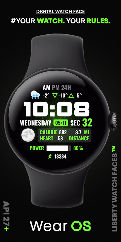 ODYSSEY Digital Watch Face screenshot
