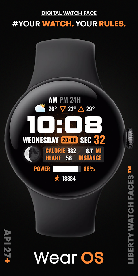 ODYSSEY Digital Watch Face screenshot