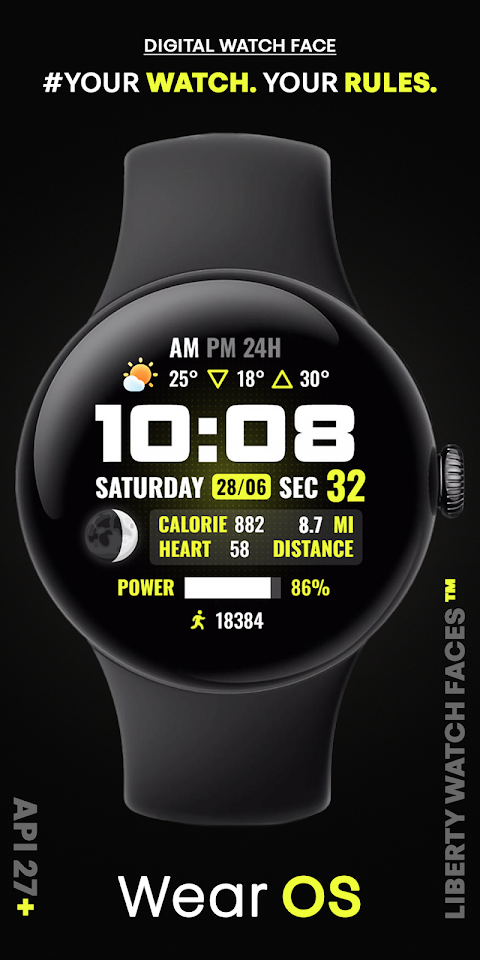 ODYSSEY Digital Watch Face screenshot