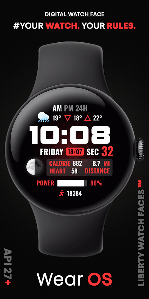 ODYSSEY Digital Watch Face screenshot
