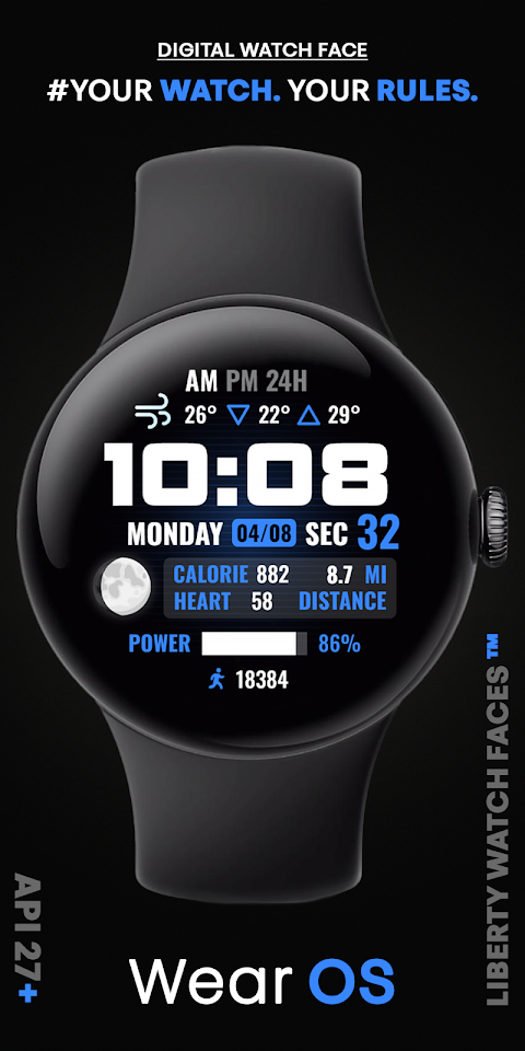 ODYSSEY Digital Watch Face screenshot