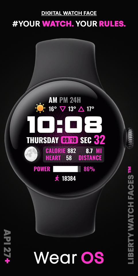 ODYSSEY Digital Watch Face screenshot