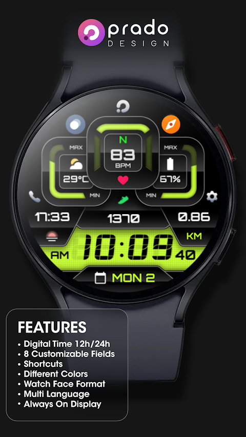 PRADO X81 Digital Watch Face screenshot